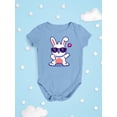 thumbnail image 3 of Cool Glasses Rabbit  Bodysuit Infant -Image by Shutterstock,  Newborn, 3 of 4