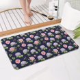thumbnail image 4 of Pioneer Flower Floral Print Pattern Bathroom Rugs Mat, Non Slip Microfiber Bathroom Rug with Rubber Backing, Soft Mats for Bathroom Floor Tub Shower, 17"x30", 4 of 5