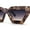 Beige Tortoise - Smoke, variant on Womens Thick Angular Bevel Rim Geometric Cat Eye Sunglasses Beige Tortoise Smoke