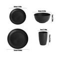 thumbnail image 2 of Wheat Straw Dinnerware Sets, 16PCS Plastic Dinnerware Set for 4, Wheat Straw Plates and Bowls Sets, Unbreakable Dinnerware Plastic Microwave Safe Dishes Set for Kitchen&Camping, 2 of 2