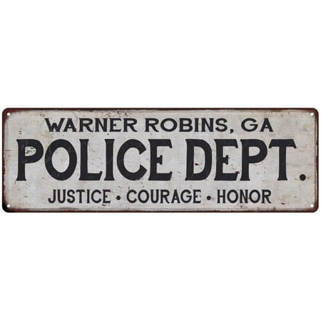 Warner Robins Ga Police Dept Home Decor Metal Sign Gift
