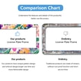 thumbnail image 4 of Abstract Tropical Flowers and Leaves License Plate Frames Universal Aluminum Tag Holder Cover with 2 Holes Screws for Front Rear Car Plate Decor 12x6 Inch for Women Men, 4 of 6