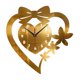 thumbnail image 3 of Elegante y silencioso reloj de pared en forma de corazón fabricado en acrílico, ideal para el salón. Oro, 3 of 9