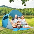 thumbnail image 1 of Goplus Pop Up Beach Tent for 3-4 Person Anti-UV UPF 50+ Portable Sun Shelter, 1 of 10