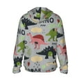 thumbnail image 3 of Kll Cute Dinosaurs Print Men'S Women’s Upf 50+ Sun Protection Outdoor Hoodie Jacket Long Sleeve Fishing Hiking Performance Shirt- Large, 3 of 8