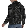 thumbnail image 6 of Wukai Abstract Black And White Waves Print Men Hoodies Fleece Sweatshirts Long Sleeve Sweaters Pullover Fall Outfits Winter Clothes-X-Large, 6 of 7
