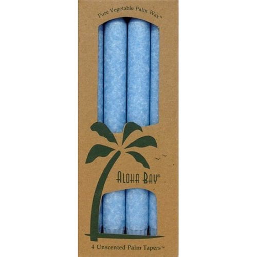Aloha Bay Palm Tapers Light Blue Candles - Unscented - 4 Pack
