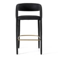 thumbnail image 2 of Modrest Faerron - Modern Black Leatherette Bar Chair, 2 of 6