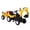 Yellow, variant on 6 Wheel Ride on Digger Truck for Kids with Detachable Trailer, Yellow Excavator Ride On Toy Car with Horn, Pedal Powered Construction Vehicle for 3-6 Year Old, Iron Frame