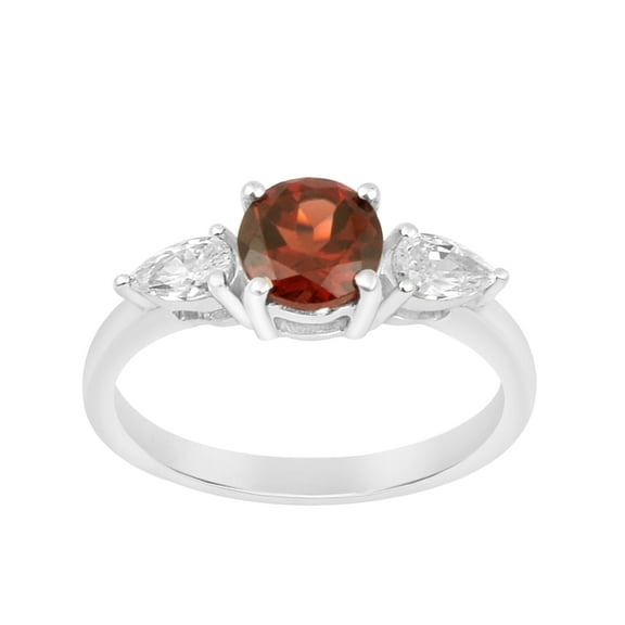 Mooneye 0.10 Ctw Garnet Gemstone 925 Sterling Silver Love Women's Valentines Day Gifts Ring