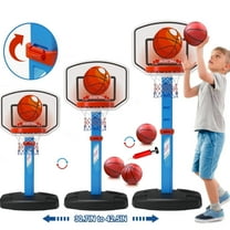 Freecat Toddler Basketball Hoops with 4 Balls, Adjustable Height Stand Basketball Goal, Indoor/Outdoor/Poolside Basketball Goal, Birthday Gift for Boys Girls 3 4 5 6 