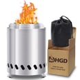 thumbnail image 1 of Chimenea de sobremesa HGD sin humo para exteriores con bolsa de transporte plateada, 1 of 9