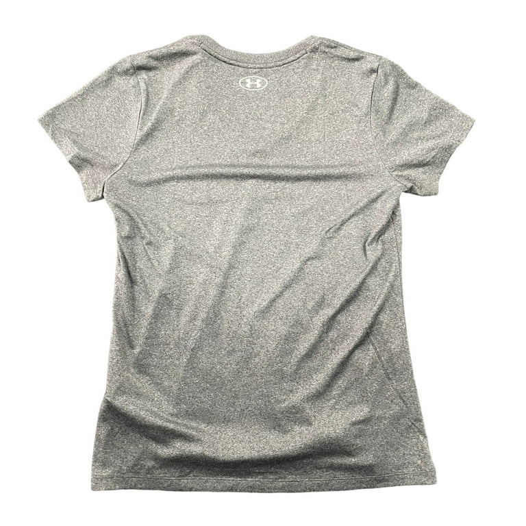 Under Armour Women's UA Tech Twist V-Neck Short Sleeve Active T-Shirt (Dark  Grey, XS) 