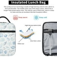 thumbnail image 5 of Reusable Lunch Bag Ocean Starfish Shell Print Insulated Lunch Box Container Portable Cooler Thermal Lunch Tote Bag for Women Men Adult Work Office Picnic Travel Beach, 5 of 6