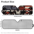thumbnail image 3 of POLERO Tropical Palm Tree Car Windshield Sun Shade, USA Flag Skull Car Window Shades Heat Reflective Interior Cool, Universal Fit for Most Cars Off-road Vehicle SUV, Foldable & Portable Design, 3 of 7