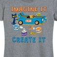 thumbnail image 3 of Pete The Cat - Imagine It Create It Race Car - Women's Short Sleeve Graphic T-Shirt, 3 of 6