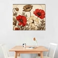 thumbnail image 2 of Nawypu  Red and Brown Flowers Painting on Canvas Vintage Wall Art Bedroom Wall Decor Blossom Floral Picture Home Kitchen Living Room Decoration, 2 of 4