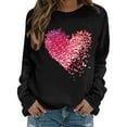 thumbnail image 4 of Ounisa Valentine's Day Sweatshirt for Women Funny Love Heart Letter Shirts Casual Pullover Long Sleeve Crewneck Clothes, 4 of 6