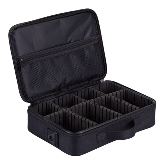 Étui Cosmétique Grande Capacité Sac de Rangement Portable Oxford Drap Artiste avec Diviseurs Réglables pour les Femmes