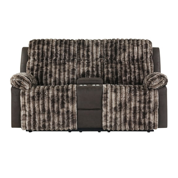 Miekor Furniture Bruni Brown Console Reclining Loveseat 51959