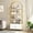Gold, variant on Arched Bookshelf 4-Tier Open Bookshelf with Drawers Modern Bookcase Display Shelf Racks with Metal Frame Freestanding Tall Storage Organizer for Living Room Easy Assembly Gold