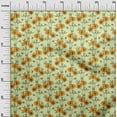 thumbnail image 3 of oneOone Cotton Jersey Yellow Fabric Floral Retro Quilting Supplies Print Sewing Fabric By The Yard 58 Inch Wide, 3 of 5