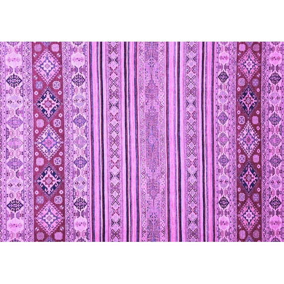 Ahgly Company Indoor Rectangle Abstract Purple Modern Area Rugs, 6' x 9'