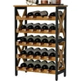 thumbnail image 6 of X-cosrack 25-Bottle Wine Rack Free Standing Floor, Rustic Wine Holder Stand 5 Tier Wobble-Free Tall Large Display Storage Shelf, 6 of 10