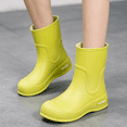 thumbnail image 3 of EKVAHL Orthopedic Slip On Rain Boots for Women, PVC Waterproof Garden Booties, Arch Support Outdoor Fishing Walking Shoes Green, 3 of 4
