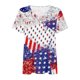 thumbnail image 5 of Fiudx Ropa de Mujer Blusa Superior con Estampado de Manga Corta y Cuello En V, Cómoda E Informal, a La Moda para Mujer, 5 of 5