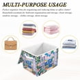 thumbnail image 6 of Yayeee Collapsible Cube Storage Bin with Lid Fabric Closet Decorative Basket with Handles, Floral Window, 6 of 7
