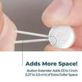 thumbnail image 2 of 6 Pcs Invisible Waist Extender Button,Elastic Extender Buttons,Spring Waistband Adjustment Button,Flexible Collar Neck Extenders,No-Sew Extend Buttons for Dress Shirts Pants Trouser (White), 2 of 7