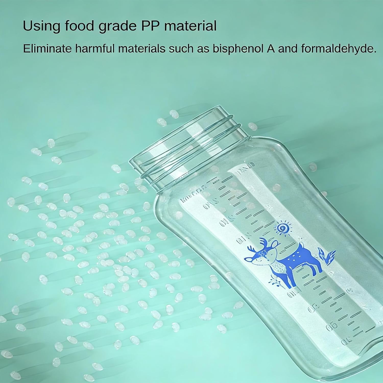CSONGAZA Pacifier Bottle - Leakproof Silicone Anti-Colic, Breast Milk Bottles with Ergonomic Soft Nipple, Natural Flow Feeding Container, Nursing Supply for Boys Girls Nursery Daycare Travel
