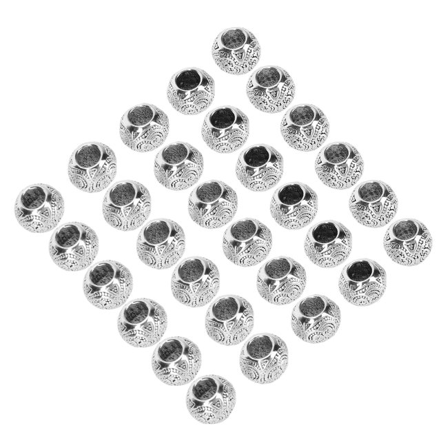 Beard Jewelry Beads, Retro Silver Alloy DIY Bracelets 30pcs Dreadlocks Hair Beads For Banquet ANGGREK Otros
