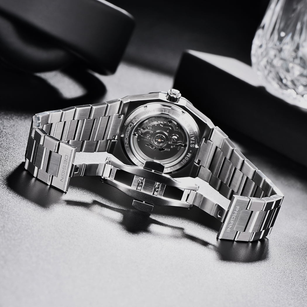 PAGANI DESIGN Automatic Men's Watches Mechanical Stainless Steel Waterproof Wrist Watch for Men NH35A Movt Synthetic Sapphire Glass PD1673