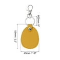 thumbnail image 2 of Uxcell Leather Key Fob, 2 Pack Genuine Leather Air Tag Holder Portable Key Fob Keychain, Yellow, 2 of 6