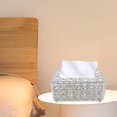 thumbnail image 3 of Peakora Crystal Tissue Box Sliver Crystal Napkin Holder Nordic Simple Fashionable Table Napkins Storage Box Diamond Tissue Box Cover 8.1*4.7*3.7in Home Deco, 3 of 22