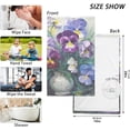 thumbnail image 3 of GZHJMY Flora Painting Hand Towels Set of 2 Pack - 16 x 28 Inches Extra Absorbent Pure Washcloth Towels, Super Soft Hand Towel for Bathroom, Hotel, Kitchen, Gym, 3 of 7