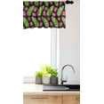 thumbnail image 3 of Ambesonne Floral Window Valance, Cartoon Style Concept of Long Hawaiian Plants and Flowers, Curtain Valance for Kitchen Bedroom Decor with Rod Pocket, 54" X 18", Pink Yellow, 3 of 3