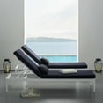 thumbnail image 3 of Modway Perspective Aluminum Patio Chaise Lounge in White and Navy, 3 of 8