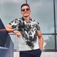 thumbnail image 4 of Wukai Majestic Wolf Landscape Men’s Polo Shirts Sleeve,Camisas Polo Para Hombre,True Classic Tees Men-Medium, 4 of 6