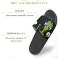 thumbnail image 3 of GZHJMY Stylish Slides for Women Men, Music Green Alien Soft Flexible Slip-on Sandals Slippers, 3 of 7