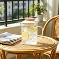 thumbnail image 6 of LEHOZIHEQ Glass Water Pitcher With Fruit Infuser, Wide Mouth Infused Cold Hot Water Jug Carafe With Lid, For Homemade Drinks Container, 6 of 7