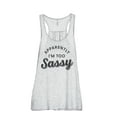 thumbnail image 1 of Apparently I'm Too Sassy Women's Fashion Sleeveless Flowy Racerback Workout Yoga Tank Top Sport Grey Small, 1 of 3
