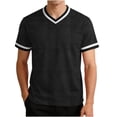 thumbnail image 2 of Kojanyu Men's V-Neck Short Sleeve Shirts Contrast Trim Ringer Tees 2026 Casual Summer Tops Plus Size S-3XL, 2 of 9