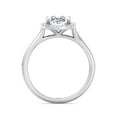 thumbnail image 3 of Jamaica - Moissanite Oval Cut Lab Diamond Halo Engagement Ring, 3 of 4