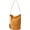 Yellow-brown, variant on Trendy Suede Bucket Bag Mini Zip Round Accessory Pouch Women Fall Shoulder Bag Vintage Handbag