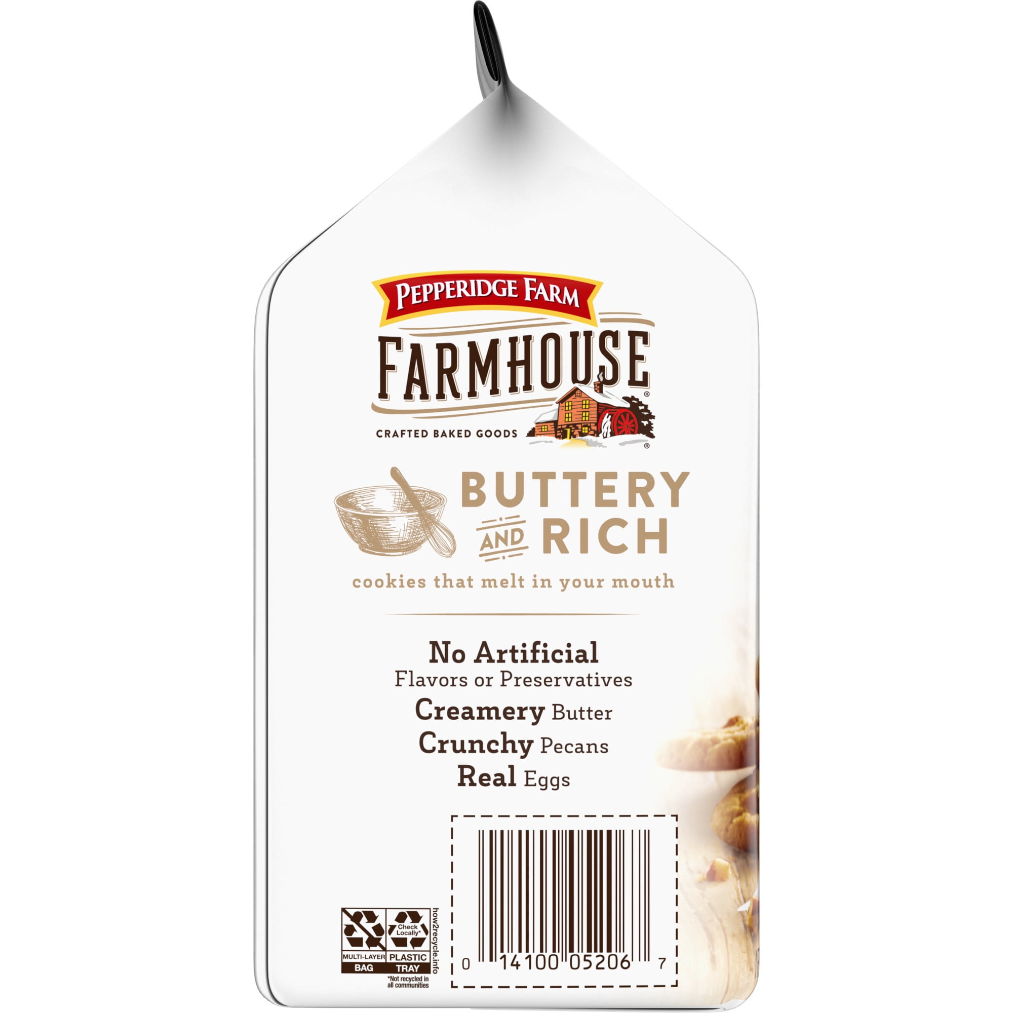 (4 pack) Pepperidge Farm Farmhouse Thin & Crispy Butter Pecan Cookies, 5.9 oz Bag