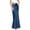 Dark Blue, variant on Women's Solid Color Cotton Linen Maxi Skirt, Elastic Waist Tie Detail with Side Pockets, Casual Elegant A-Line Skirt for Daily Wear, Office, and Versatile Outfits, Soft and Comfortable Fabric Black