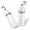 White, variant on Lsupdaol 2 Pcs Portable Protein Powder Container 4 Stackable Leakproof Dispenser with Funnel